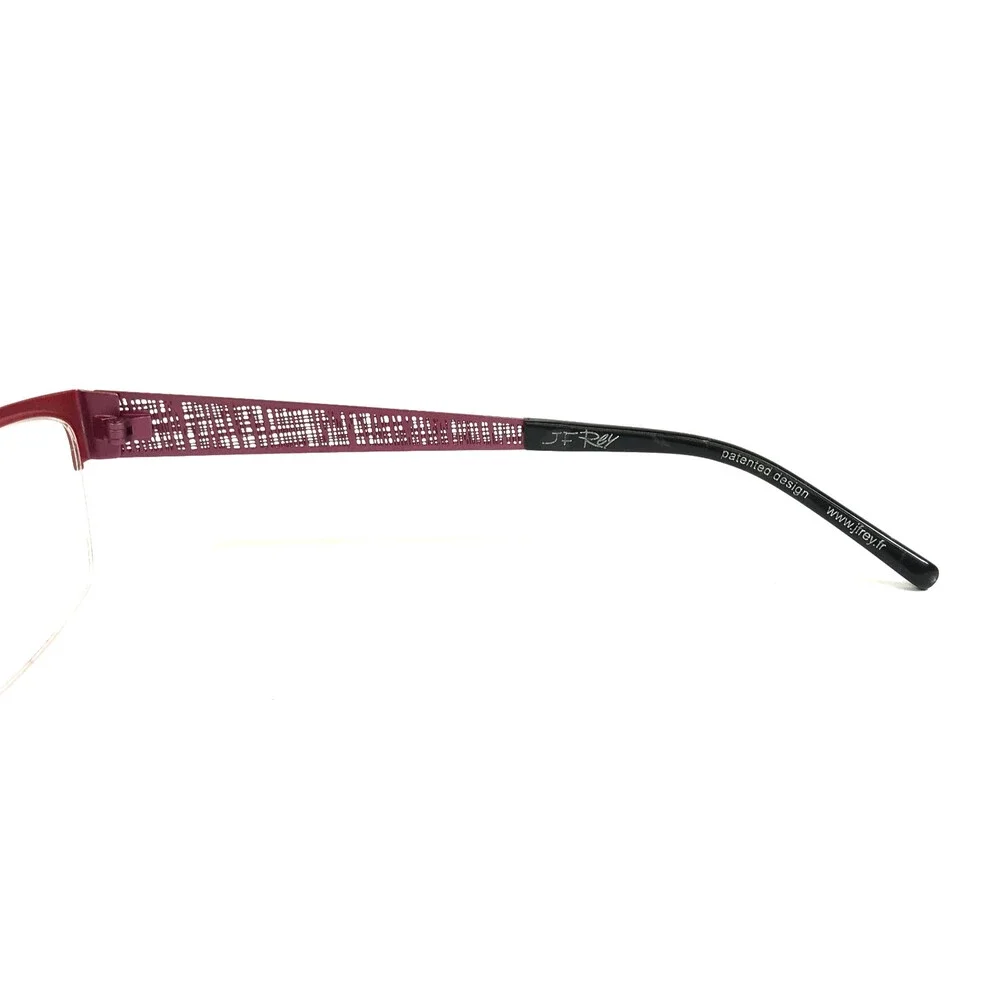 J.F. Rey Eyeglasses Frames JF2587 3072 Red Pink Matte Half Rim 54-17-140